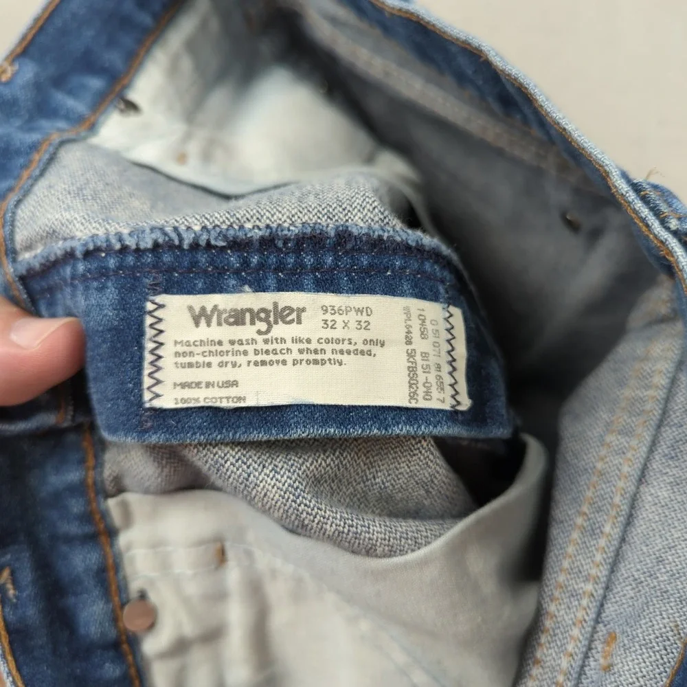 Vintage Wrangler Jeans Mens 32x32 Blue Western Cowboy Cut 936 Rodeo Rancher 90s